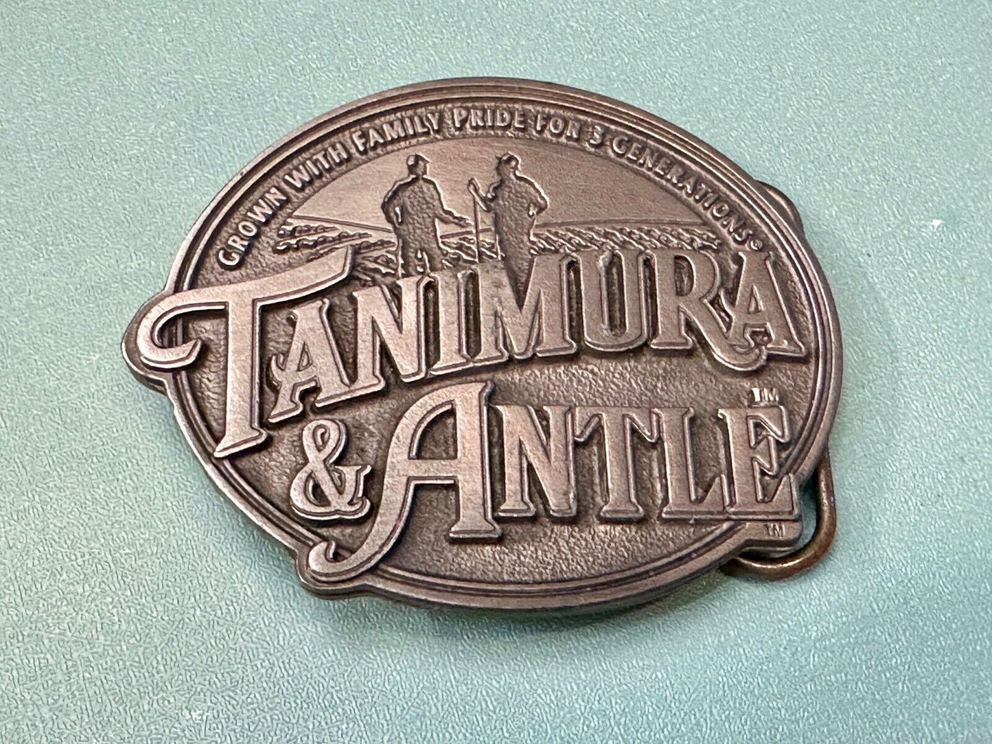 Tanimura & Antle -Grown with Family Pride for 3 Generations Farmers Belt Buckle