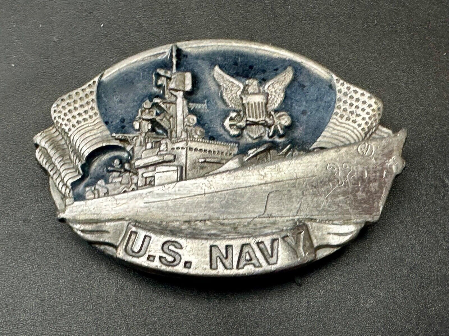 United States NAVY , Not a job, An Adventure! 1981 Bergamot Belt Buckle