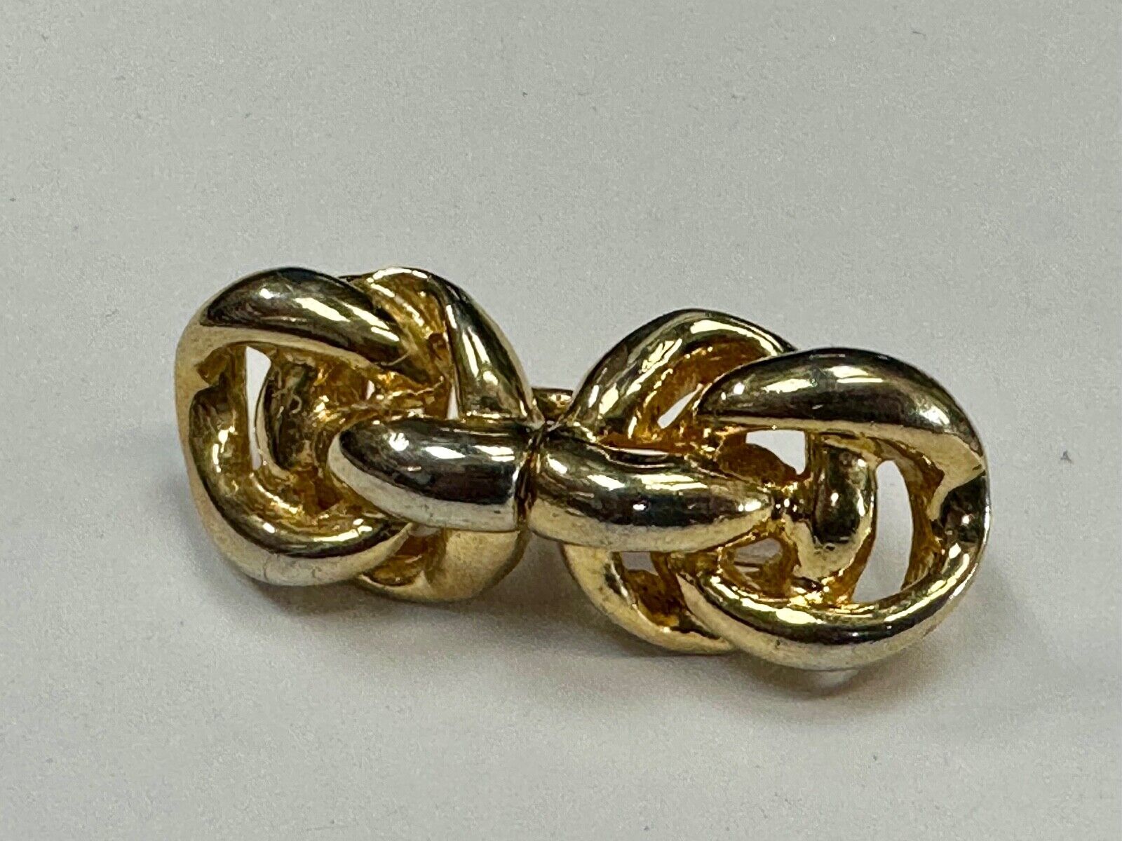 Twisted Knot's ! Two-piece interlocking gold tone Gay Boyer Vintage belt buckle