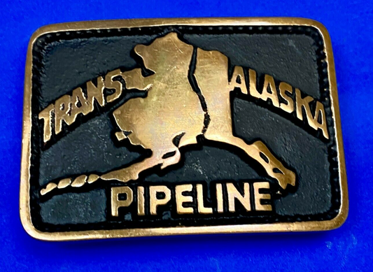 Trans Alaska Oil Pipeline Vintage Belt Buckle - 461 Of 500 Made By Fred Meyers