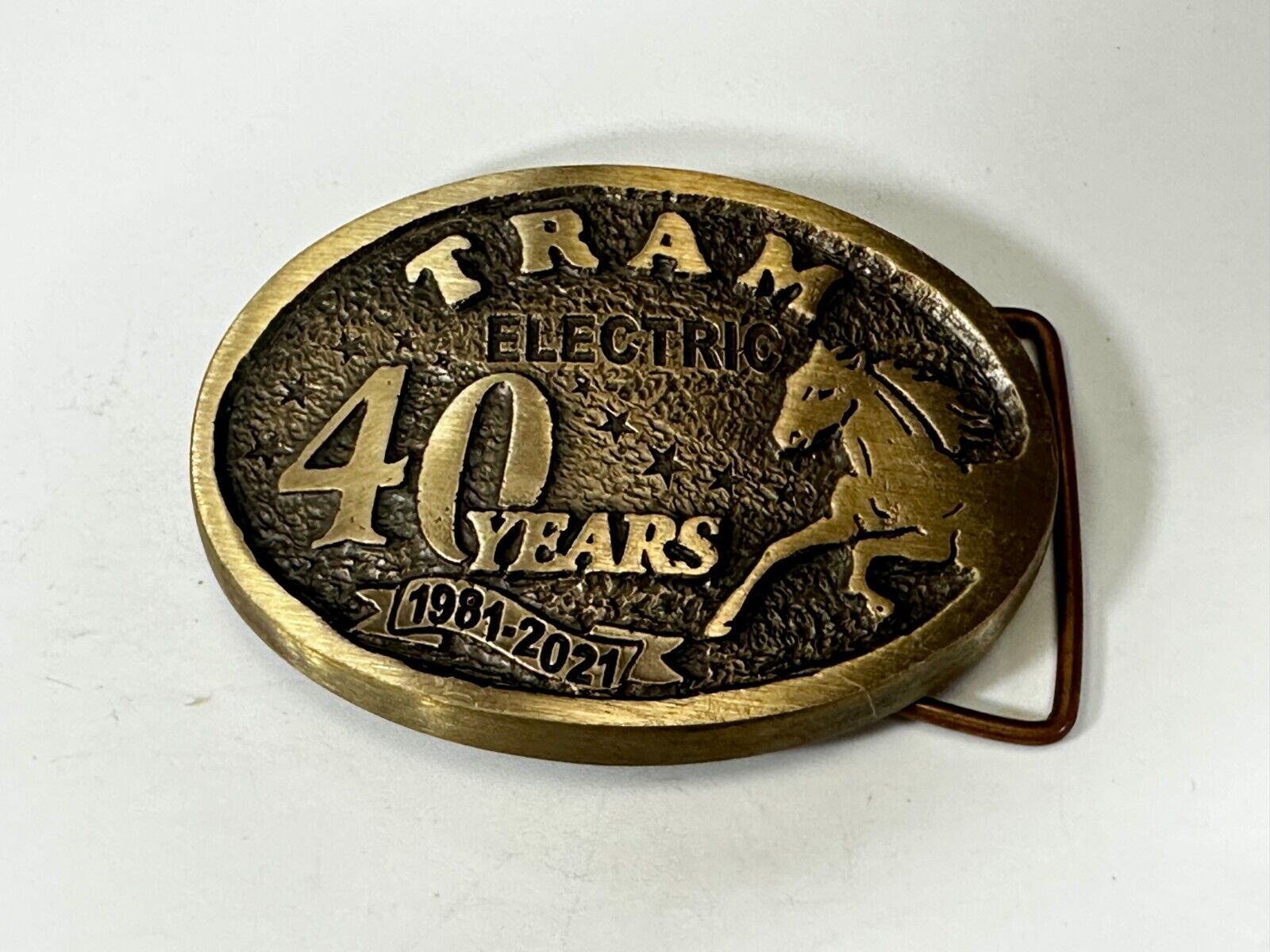 TRAM Electric 40 Years 1981-2021 Commemorative Danny Branford RARE Belt Buckle