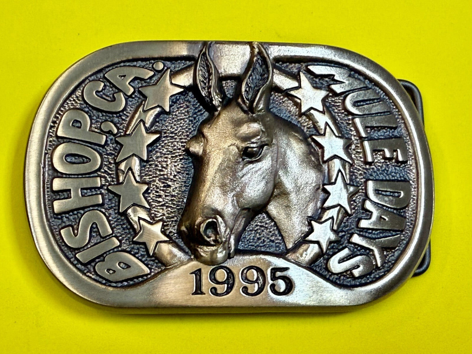 Bishop California Mule Days Memorial Day Weekend 1995 Commemorative Belt Buckle
