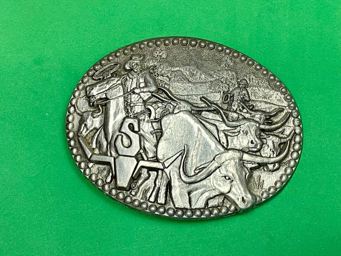 Vintage Award Design Medals Zee Series Rodeo Cowboys Belt Buckle 