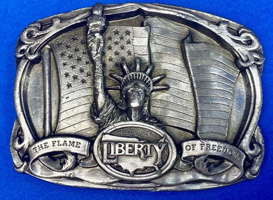 The Flame Of Freedom Nyc Statue Of Lady Liberty Usa America K-42 Belt Buckle 