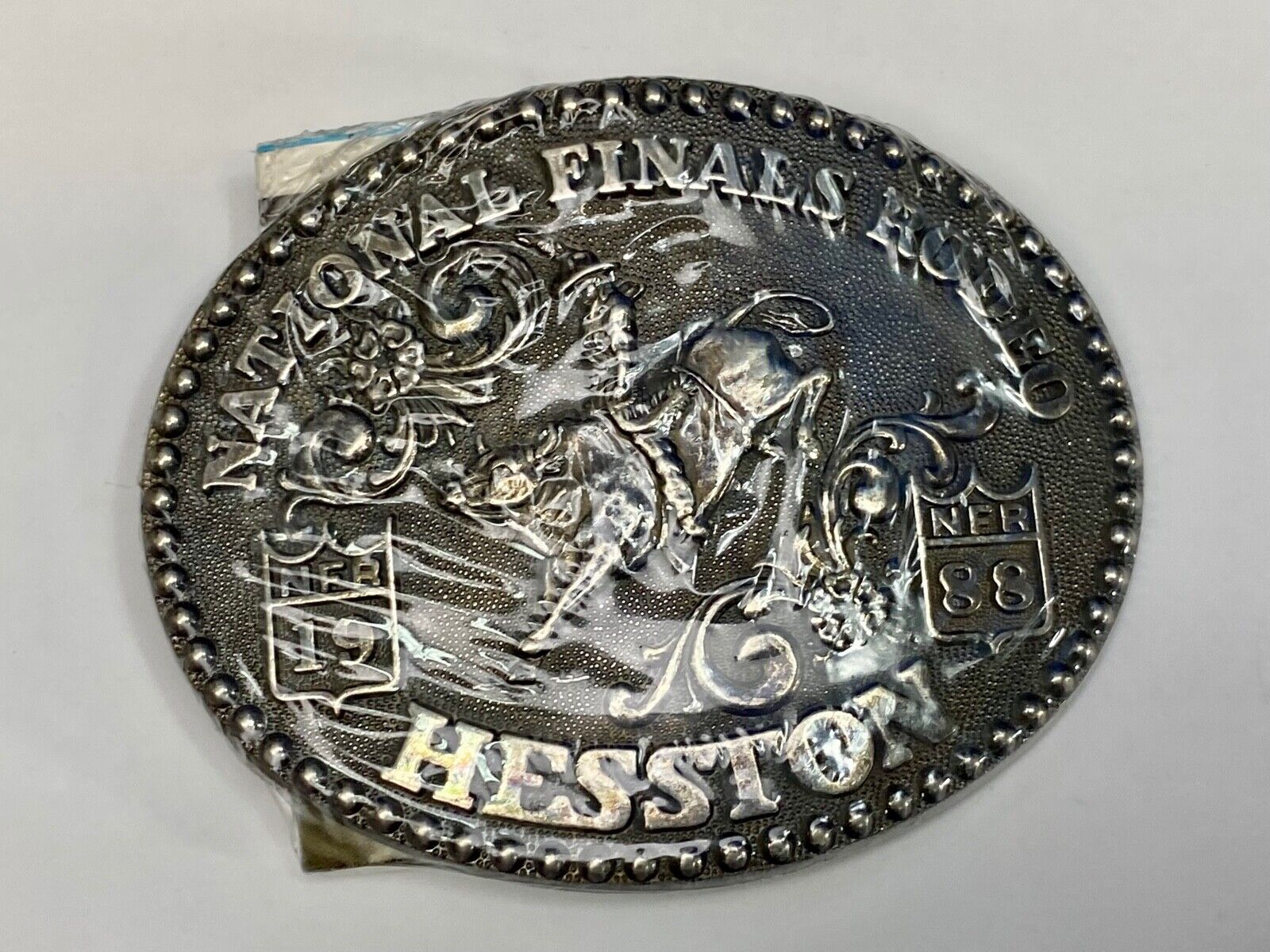 1988 NOS NFR National Finals Rodeo Adult Size belt buckle by Adm 
