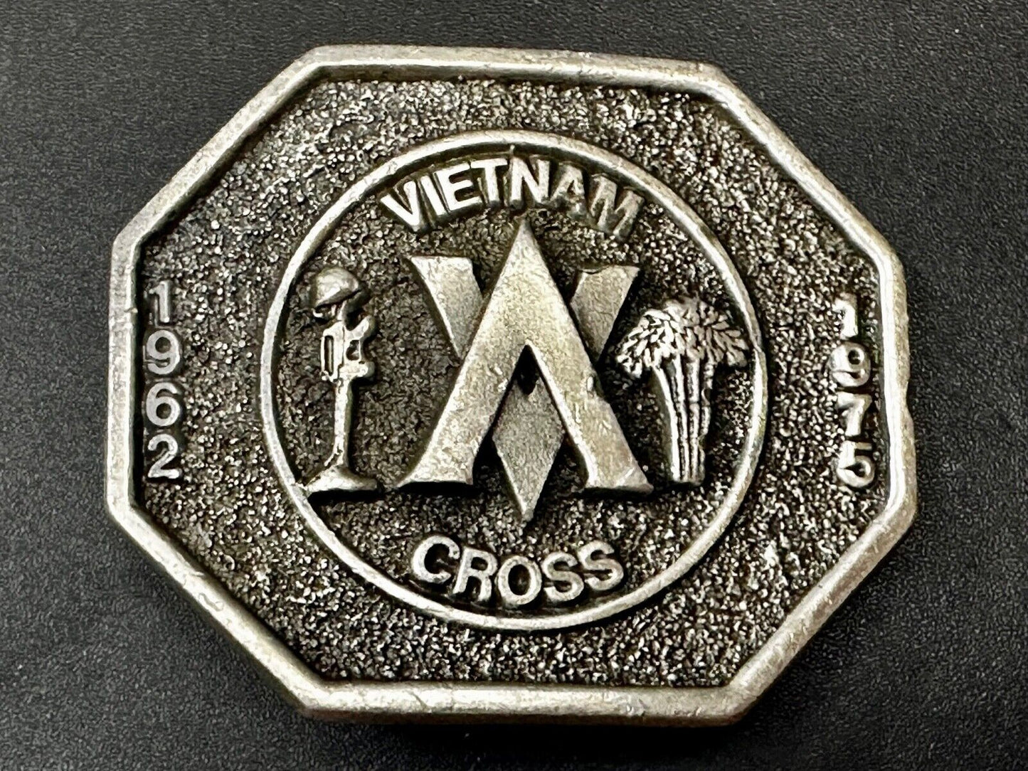 Vietnam Cross 1962 - 1975 The Great American Buckle Co Vintage Belt Buckle
