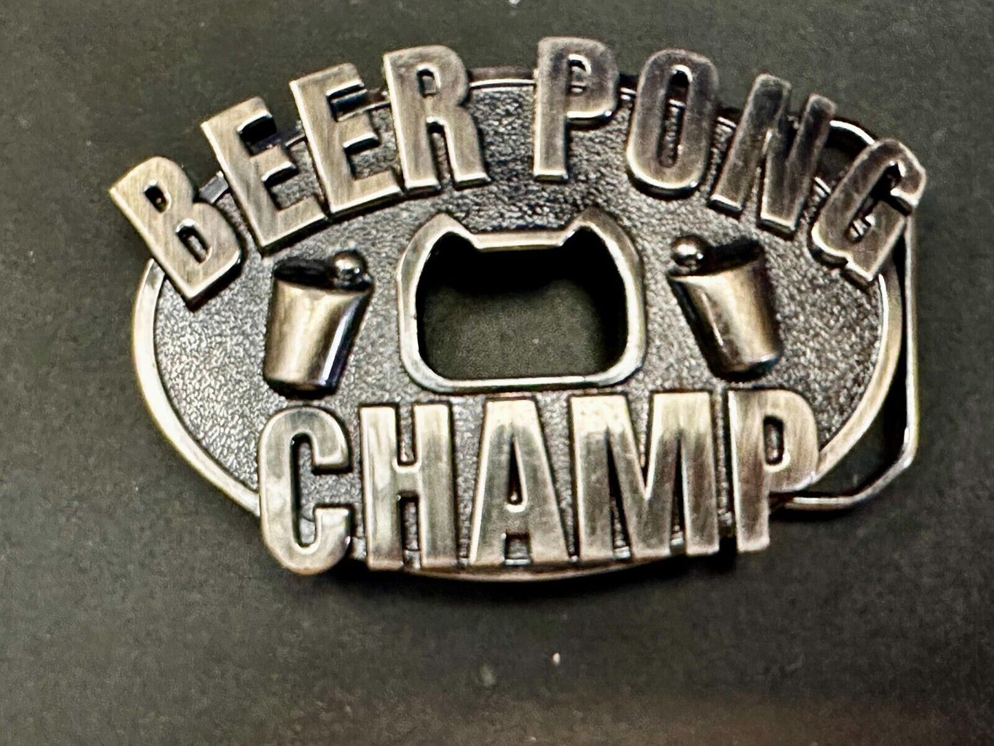 Beer Pong Champ Drunk Drinking Novelty Belt Buckle with Bottle Opener KALAN