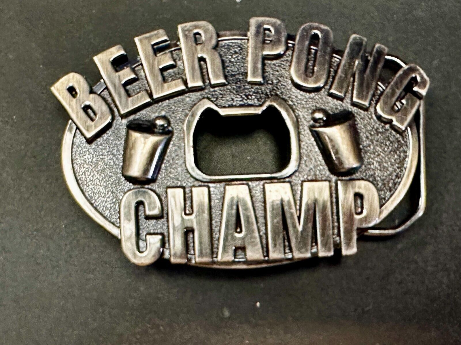 Beer Pong Champ Drunk Drinking Novelty Belt Buckle with Bottle Opener KALAN