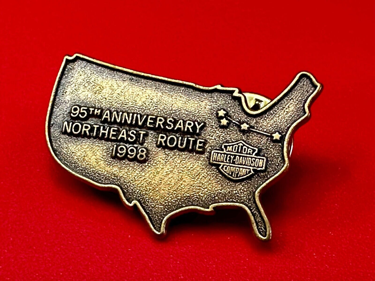 10 Piece LOT! 95th Anniversary Northeast Route 1998 USA Map Harley Davidson Pin