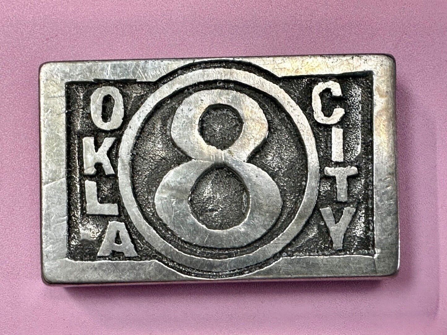 Tulsa Oklahoma City TV channel 8 Vintage J W  Taylor Custom Artisan belt buckle