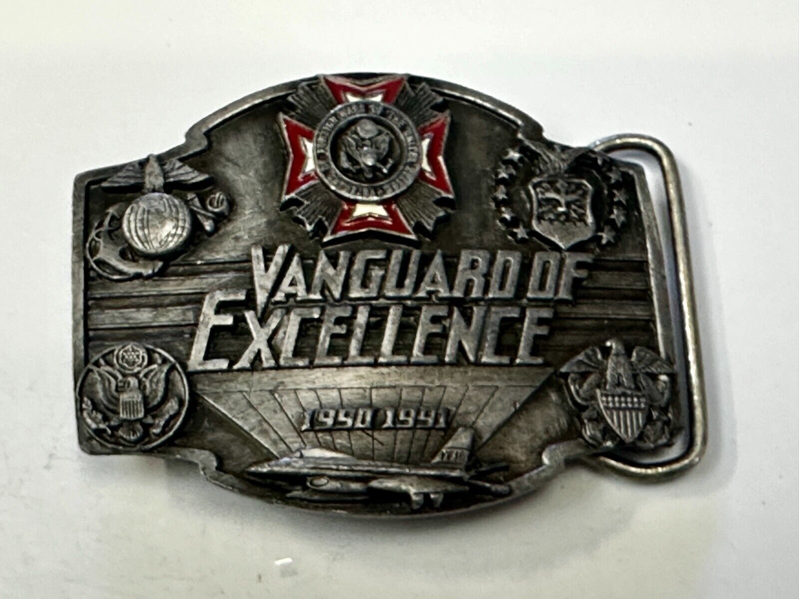 Vanguard of Excellence Veterans of Foreign Wars VFW 1990's Belt Buckle