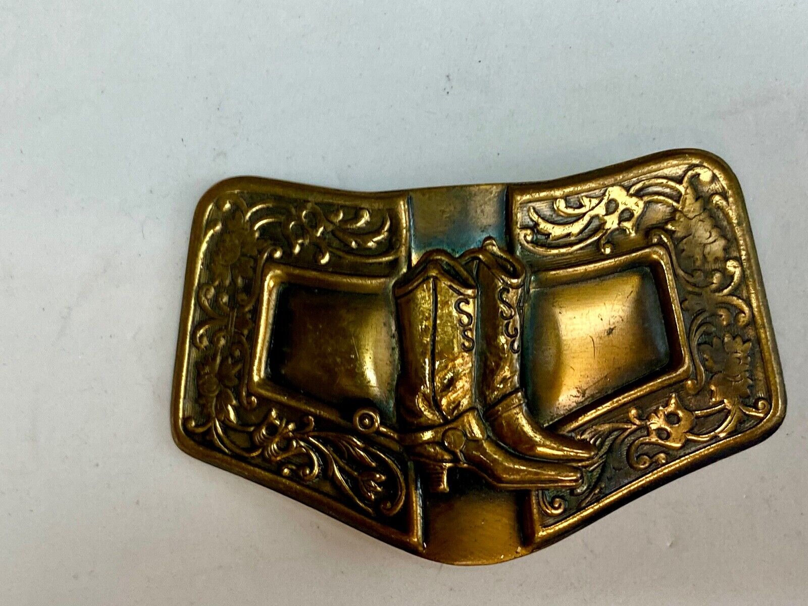 unique shaped vintage Western cowboy boots jeans cowboy cowgirl belt buckle 