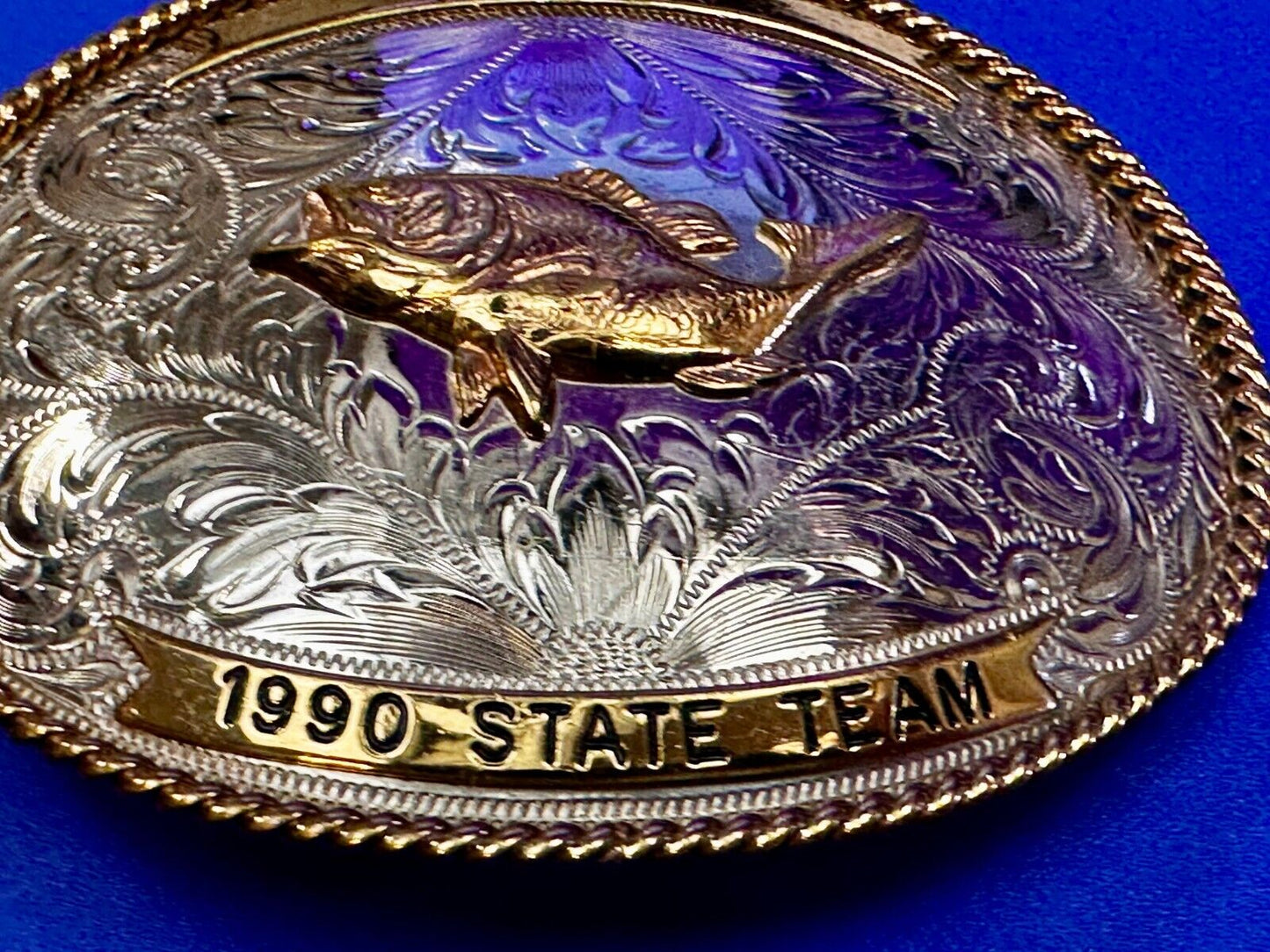 VA State Mr. Bass Fishing Clayton Lake Trophy Montana Silversmiths Belt Buckle