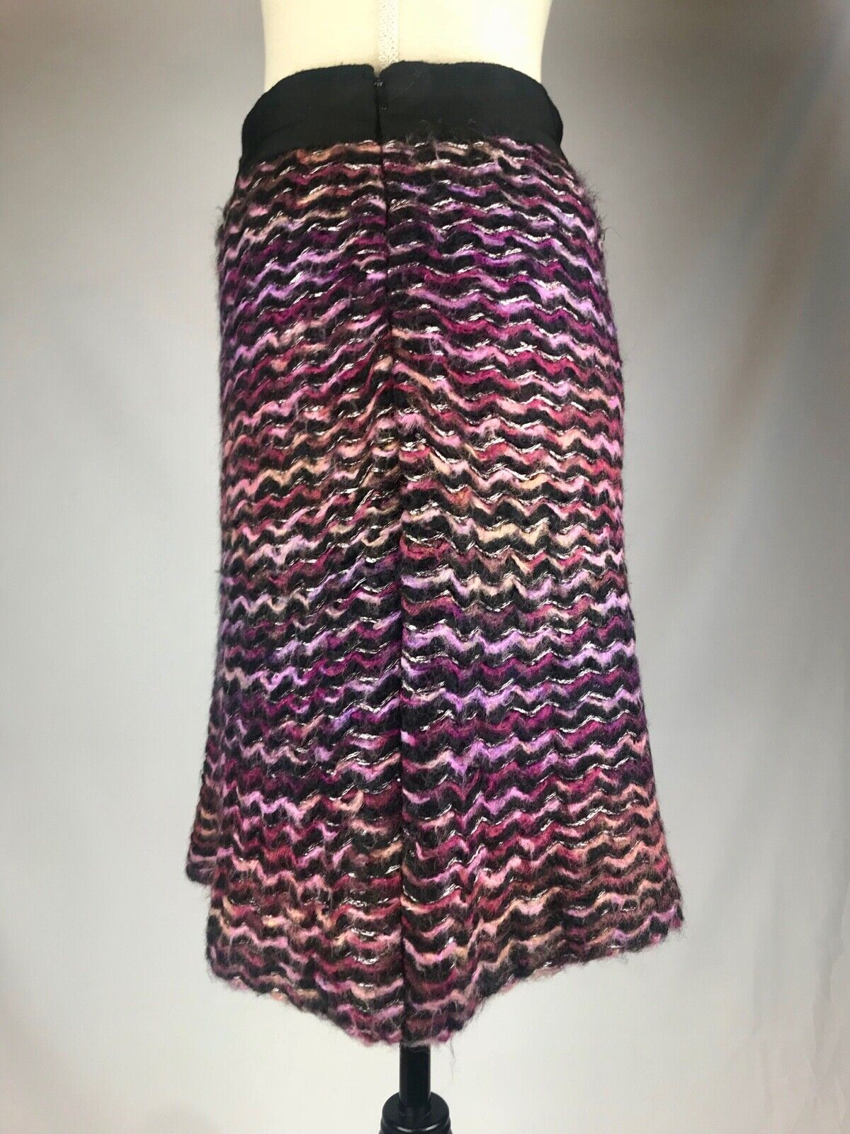 Anthropologie KNITTED & KNOTTED "Violet Vibrations" Sweater Skirt 8 Mohair Wool