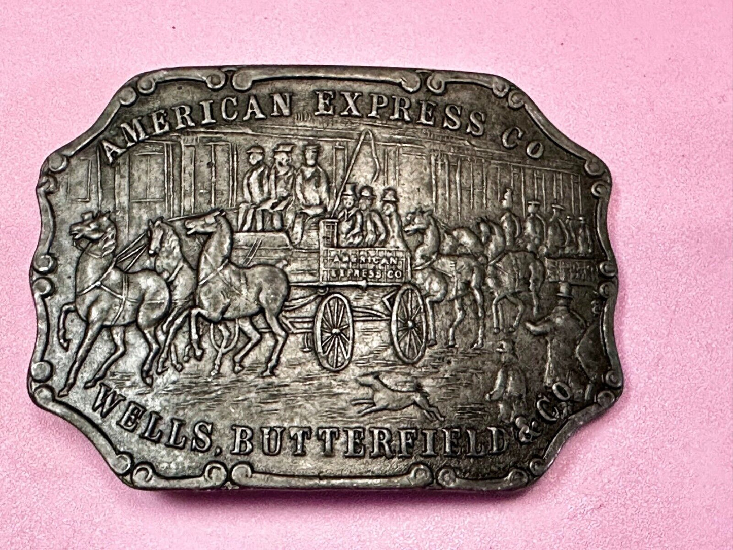 American Express Co Wells Butterfield Vintage Wells Bergamot Belt Buckle C-36