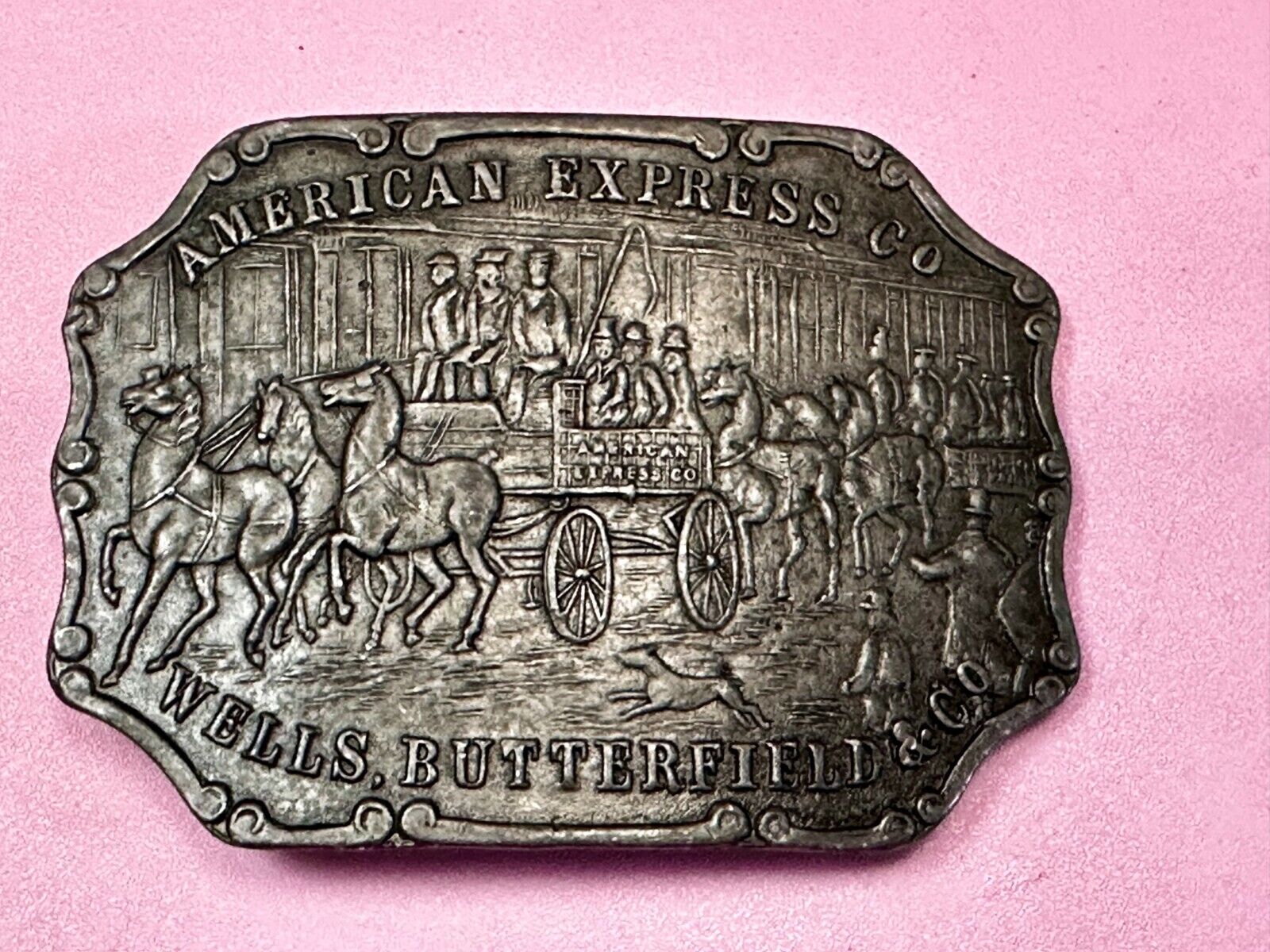 American Express Co Wells Butterfield Vintage Wells Bergamot Belt Buckle C-36