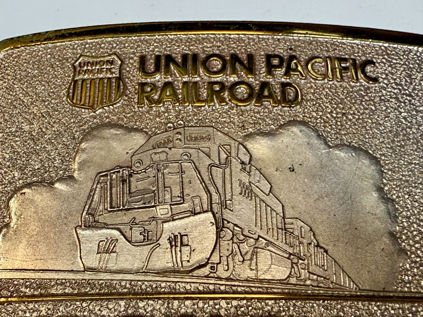 Union Pacific Railroad Safety Through Quality Award Belt Buckle by Stotts 