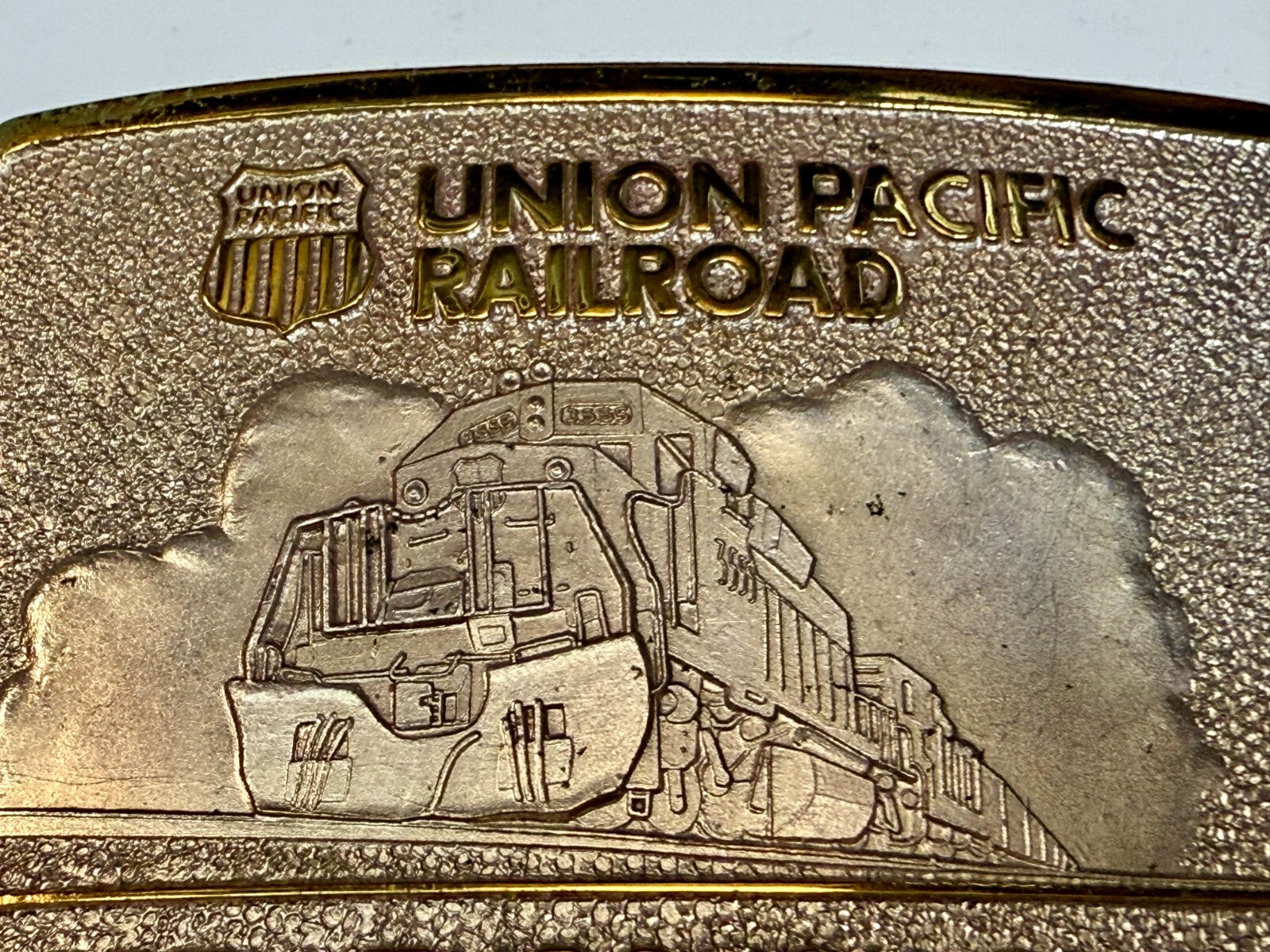 Union Pacific Railroad Safety Through Quality Award Belt Buckle by Stotts 