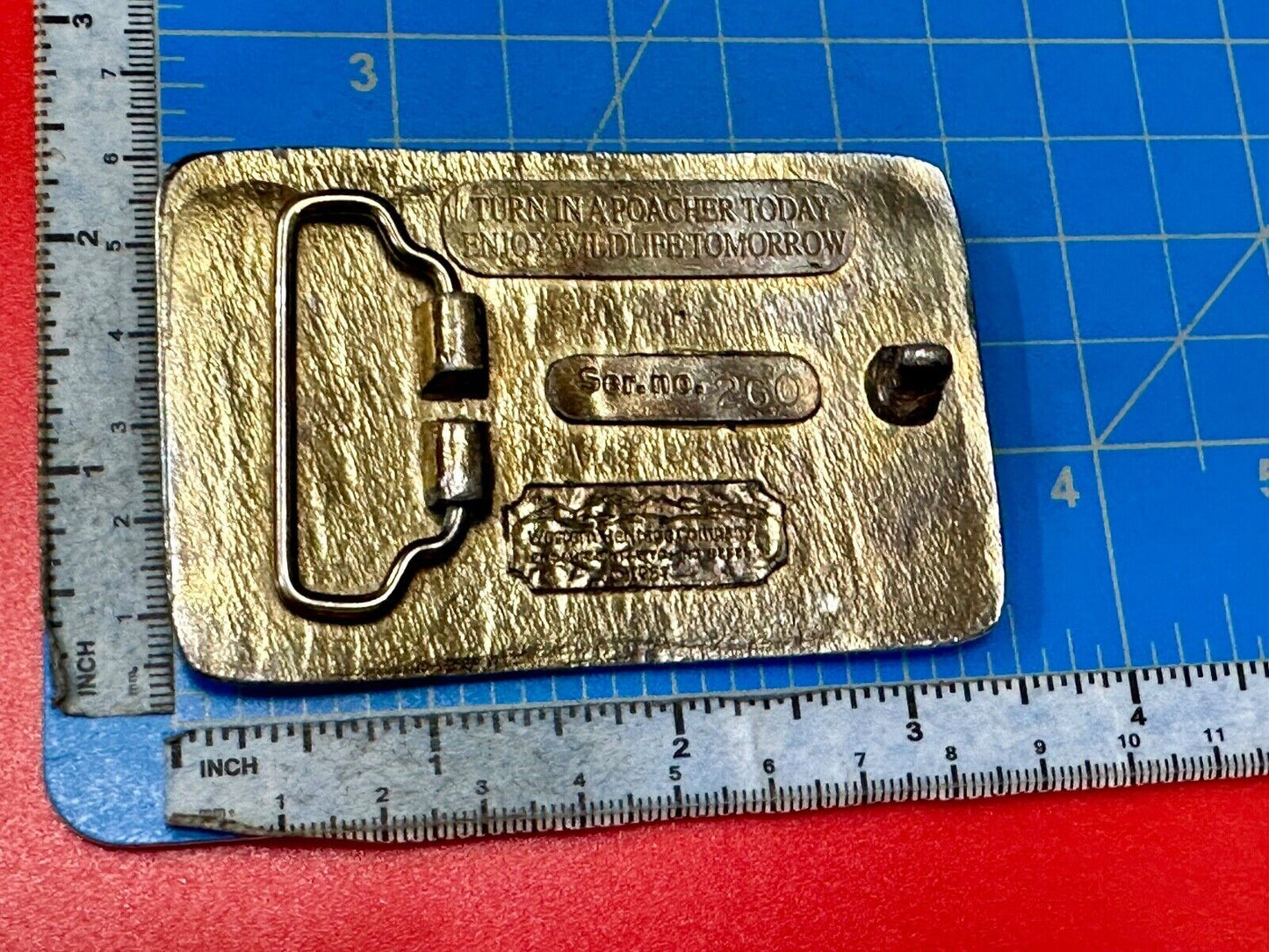 Turn in a Poacher Enjoy wildlife tomorrow TIP line hunting RARE belt buckle