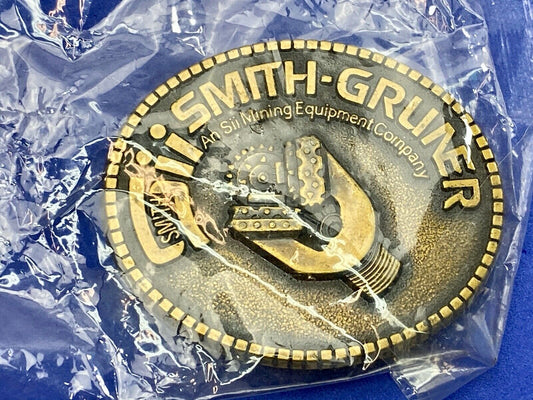 VINTAGE 1970s **SMITH-GRUNER SII MINING EQUIPMENT COMPANY** BELT BUCKLE