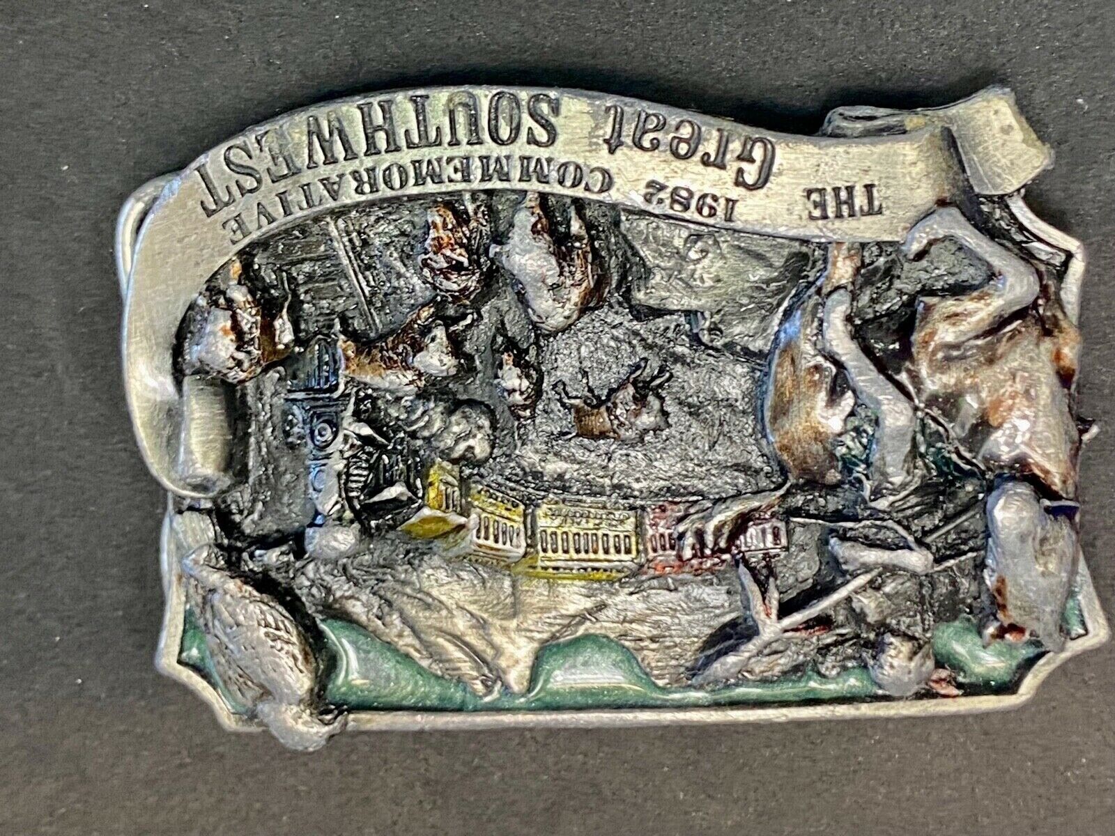 The Great Southwest 1982 Limited Ed. Commemorative Vintage Belt Buckle 