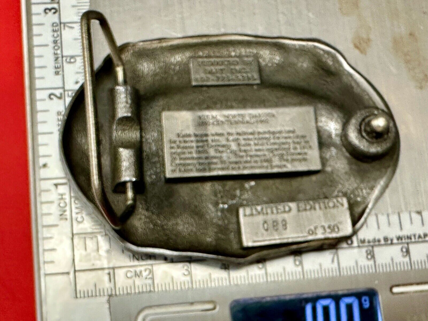 Vintage KULM North Dakota commemorative belt buckle by DART inc.