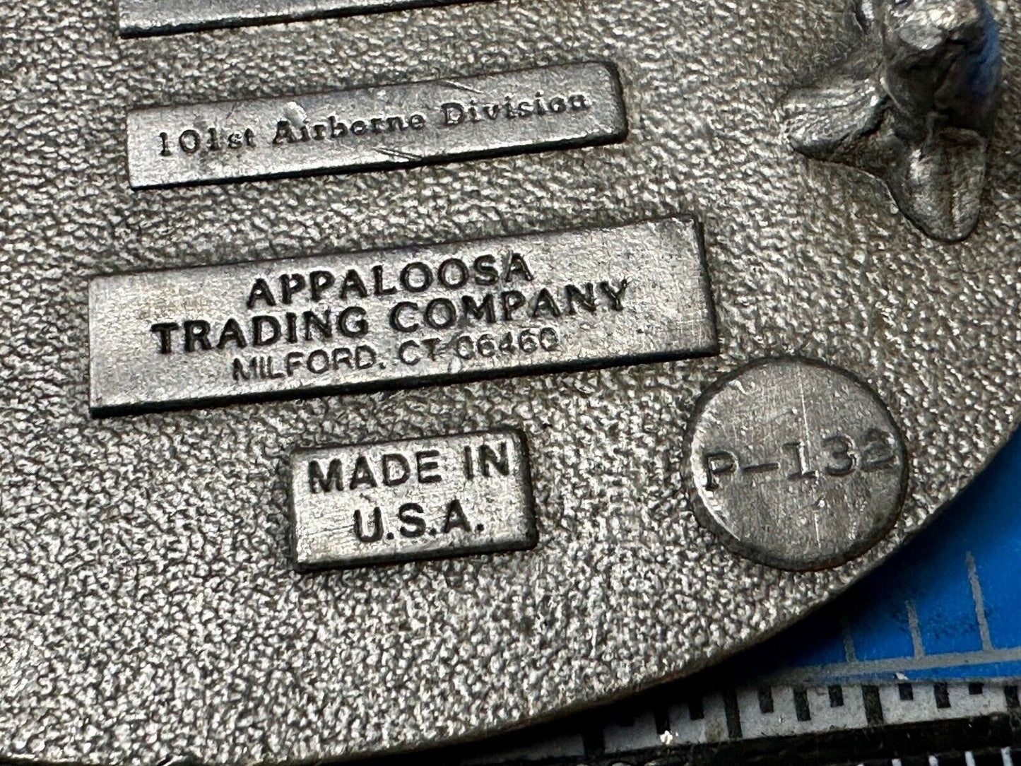 101st Airborne Division US Army Vintage Belt Buckle Appaloosa Trading Co P-133