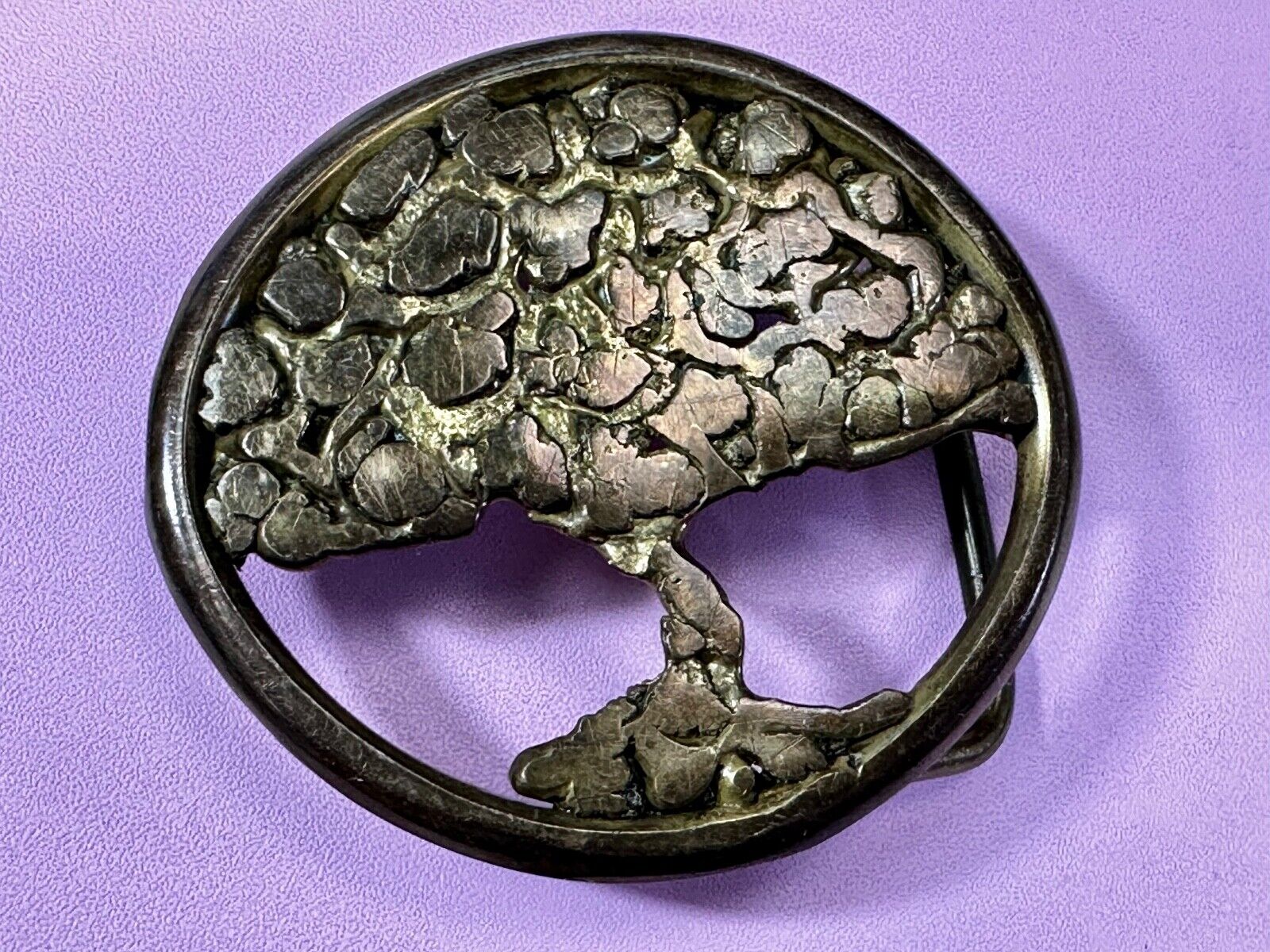 Tree of Life Abstract Open Work Hippy Vibe Artisan Cypress Belt Buckle