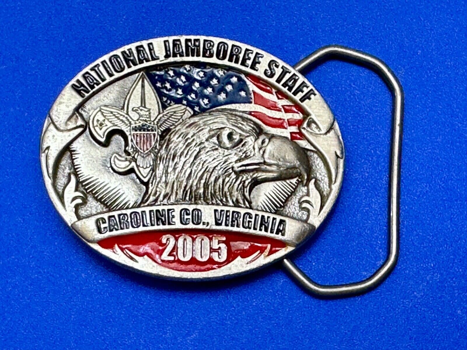 2005 BSA National Scout Jamboree STAFF Caroline County of Virginia Belt Buckle