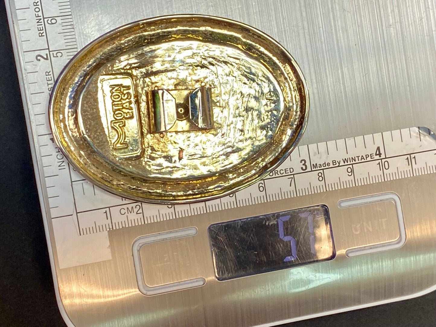 Unique Gold Tone Motion East Flower Swirl Belt Scarf Clip Slide Buckle 