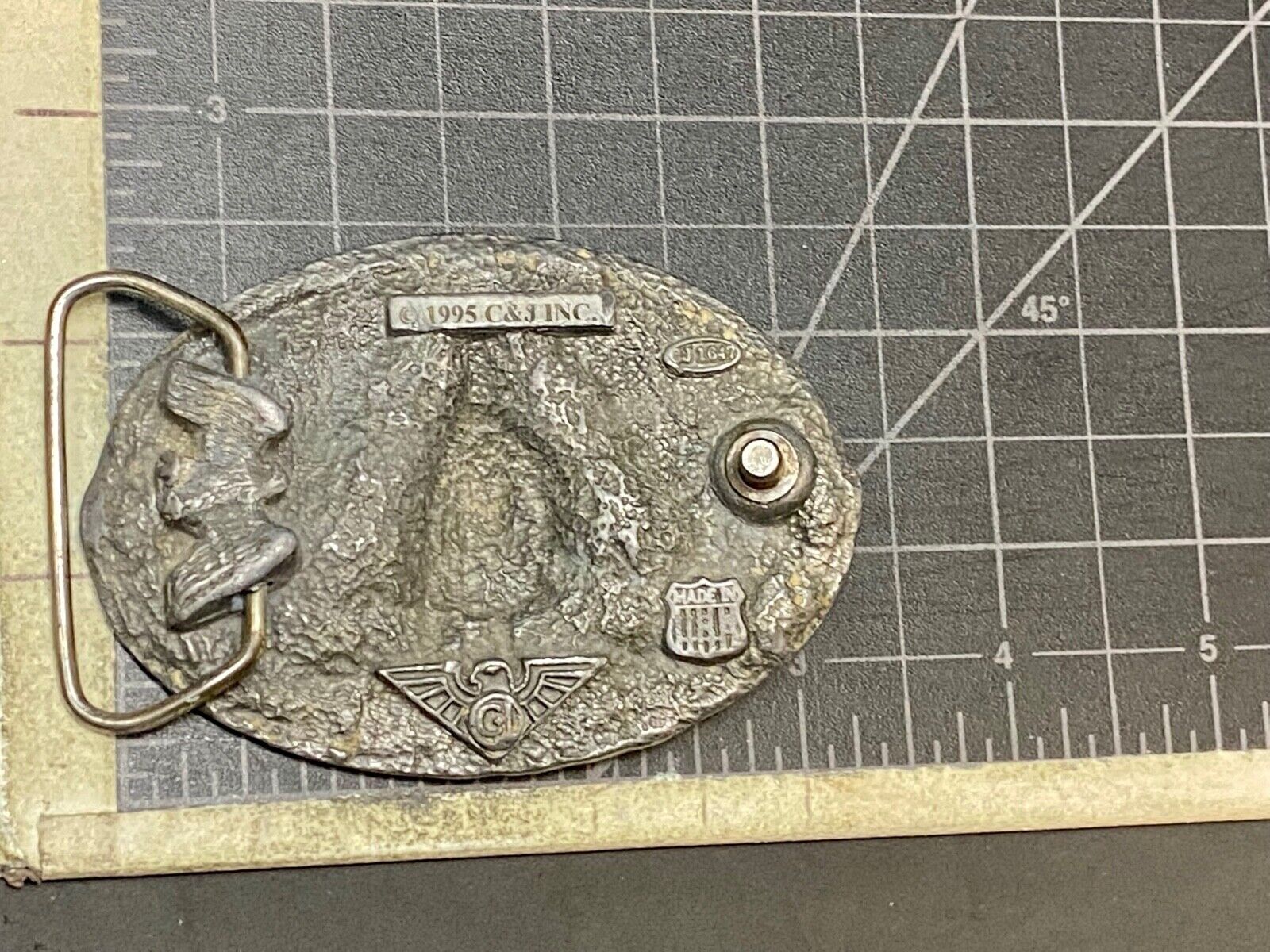 Americas Fireman Fire Department C+J Vintage Commemorative Belt Buckle