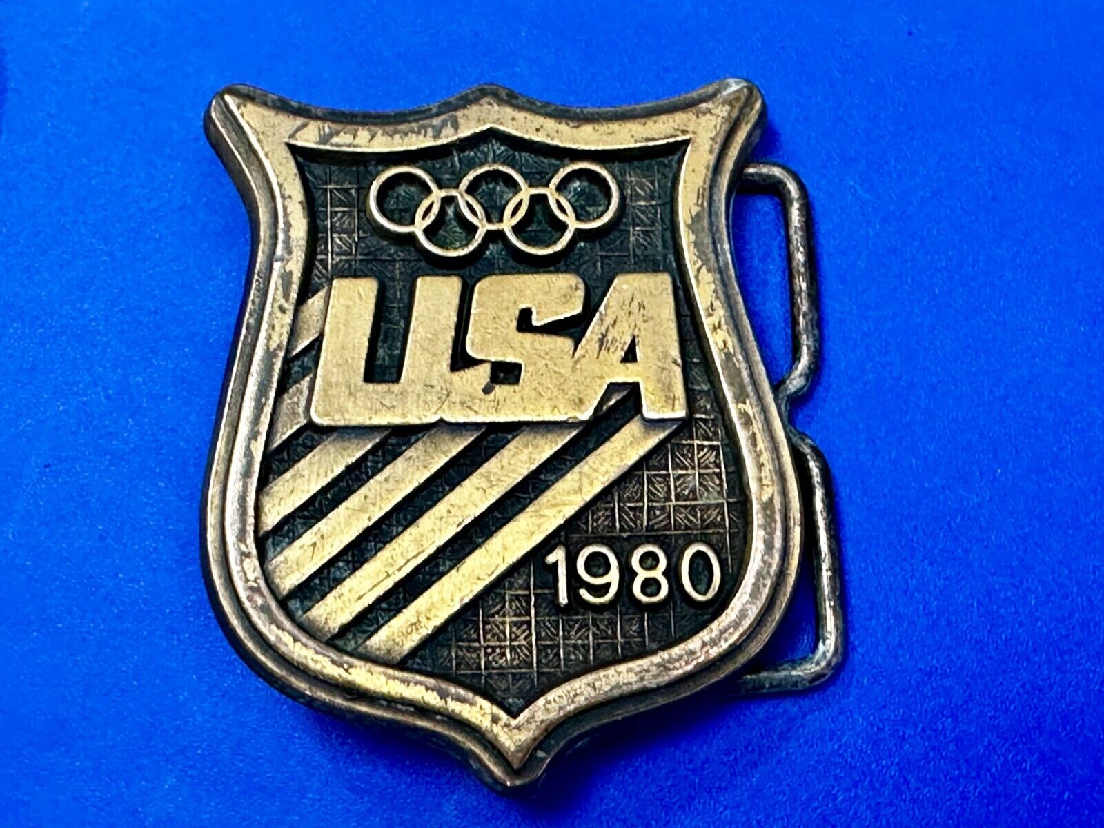 1980 USA Olympic Committee Vintage Paul Rollins Belt Buckle by RJ