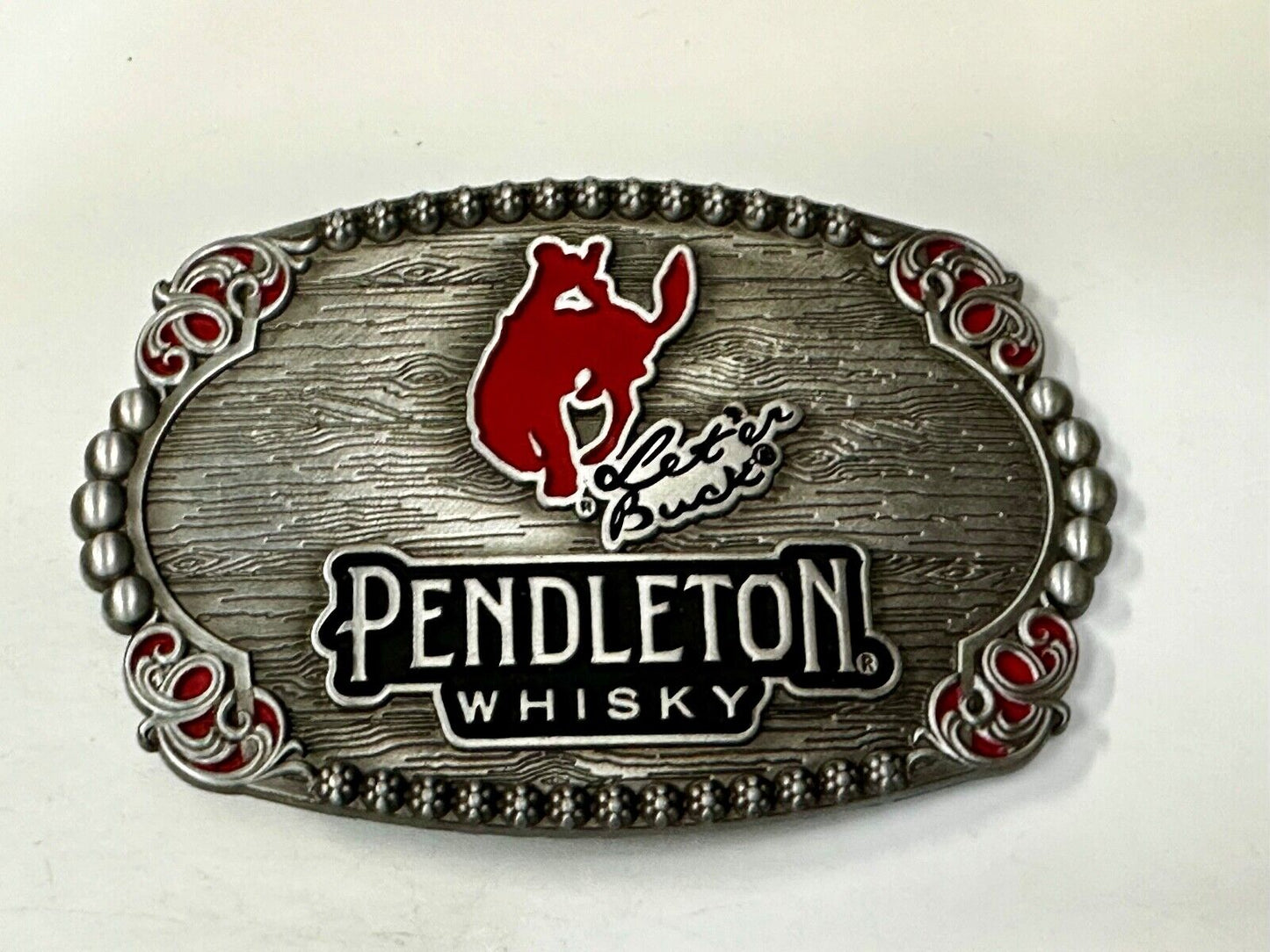 2023 PENDLETON WHISKY BRAND PROMO BELT BUCKLE MONTANA SILVERSMITHS COWBOY RODEO