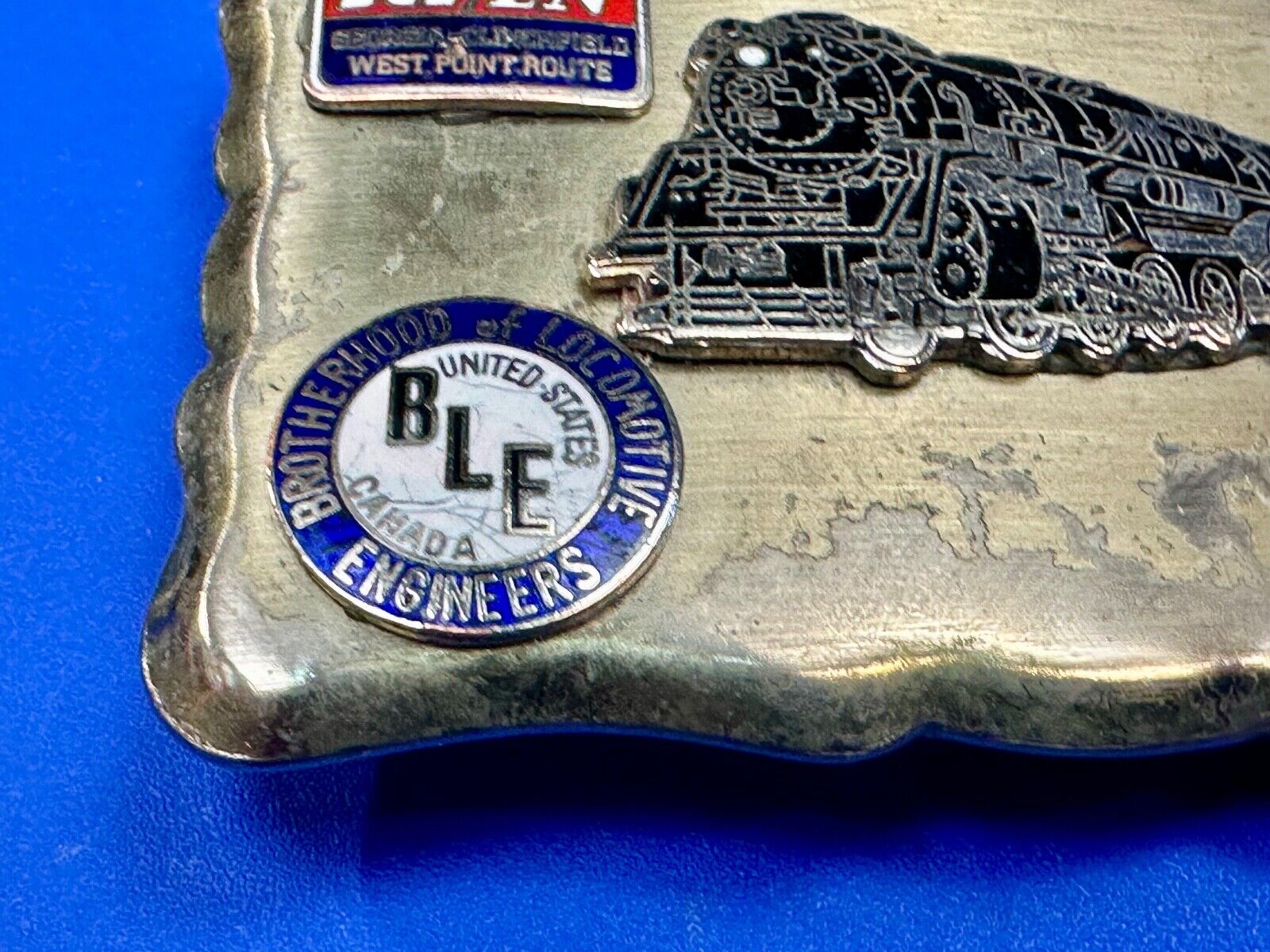 Train Collectors Multi Style Company silver tone belt buckle