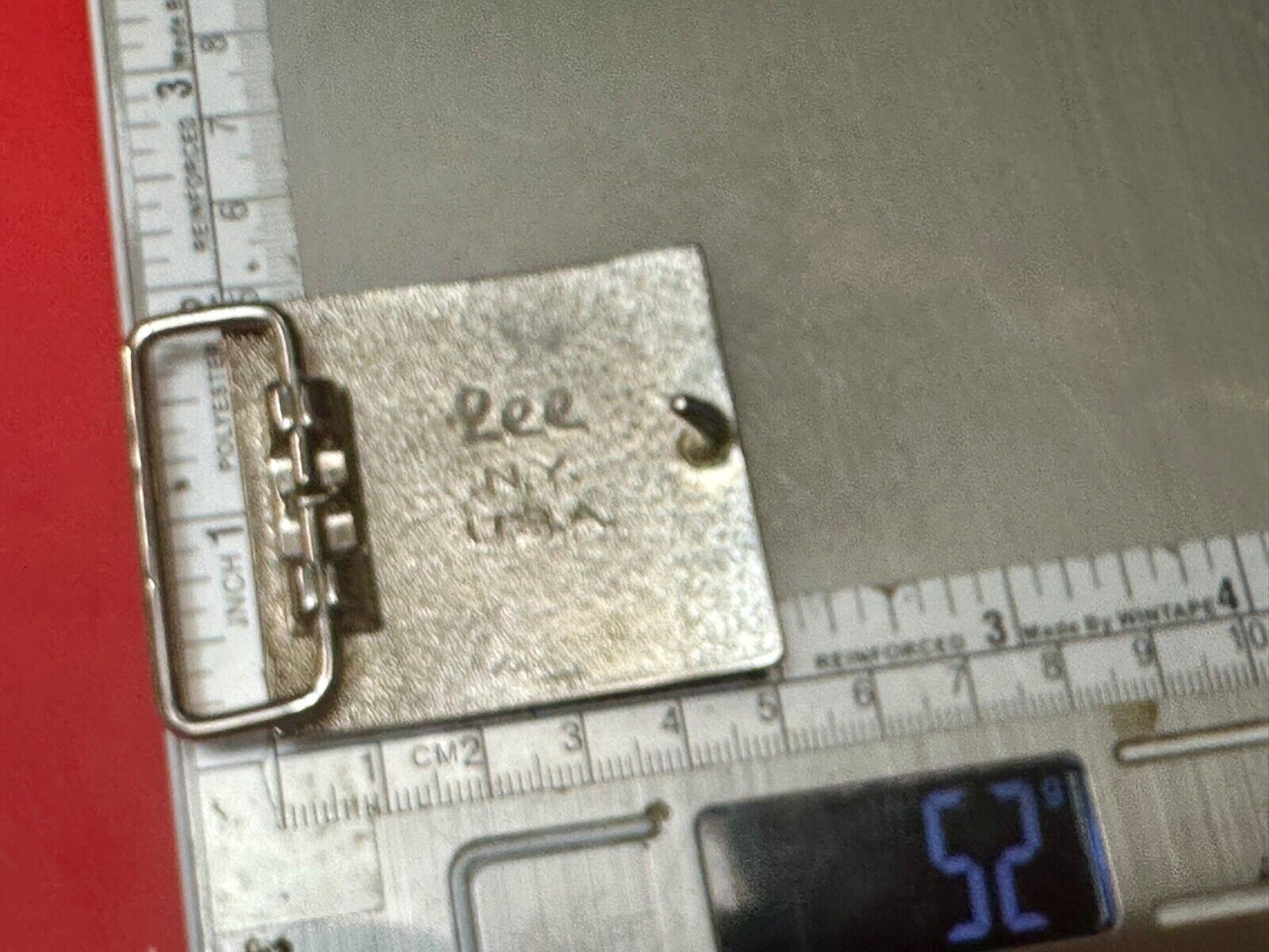 Vintage  Lee N.Y. U.S.A. belt buckle Initial letter" T " accessory monogram