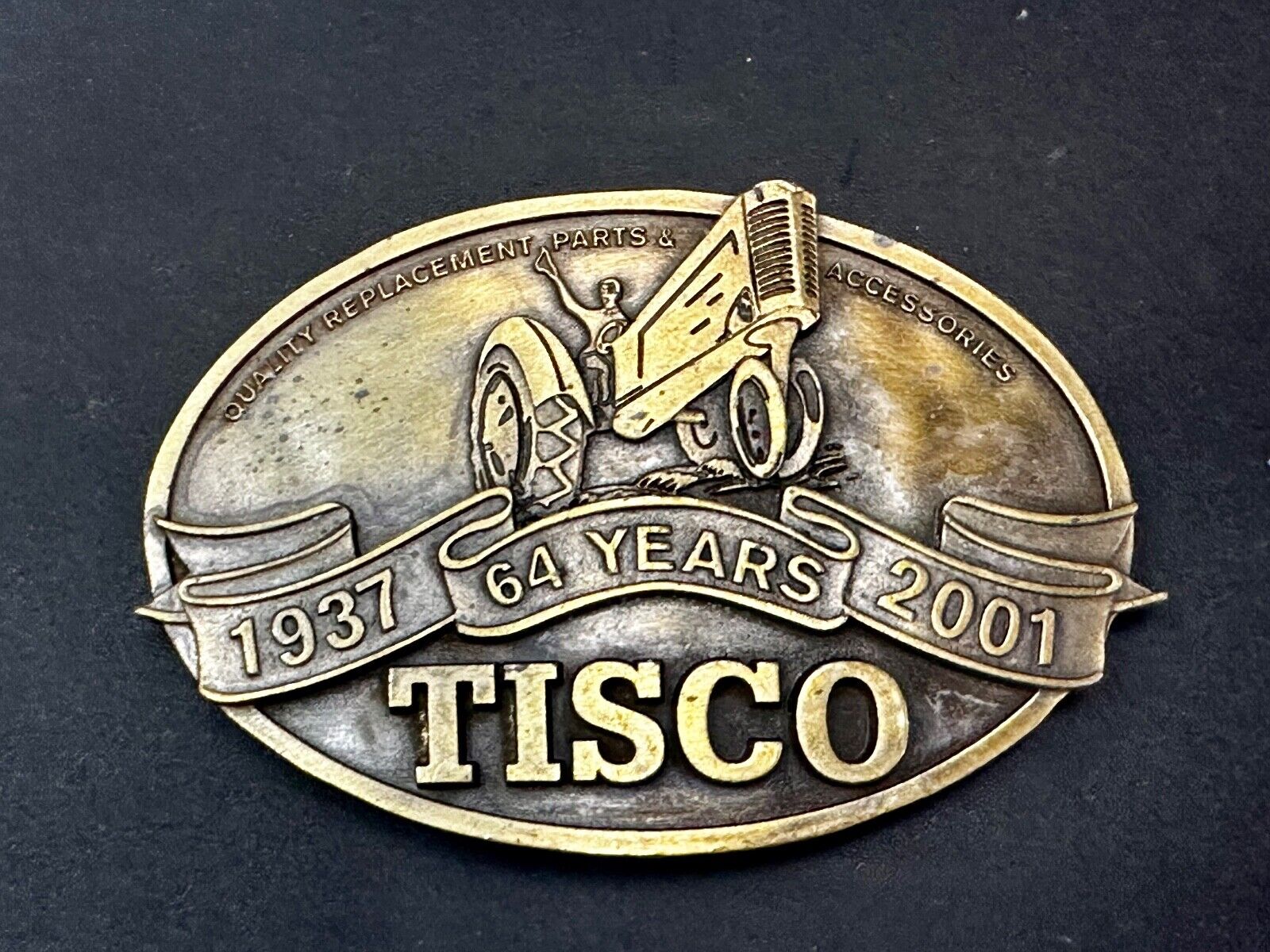 TISCO Tractor Implement Supply Replacement Parts 64 years, 2001 Belt Buckle