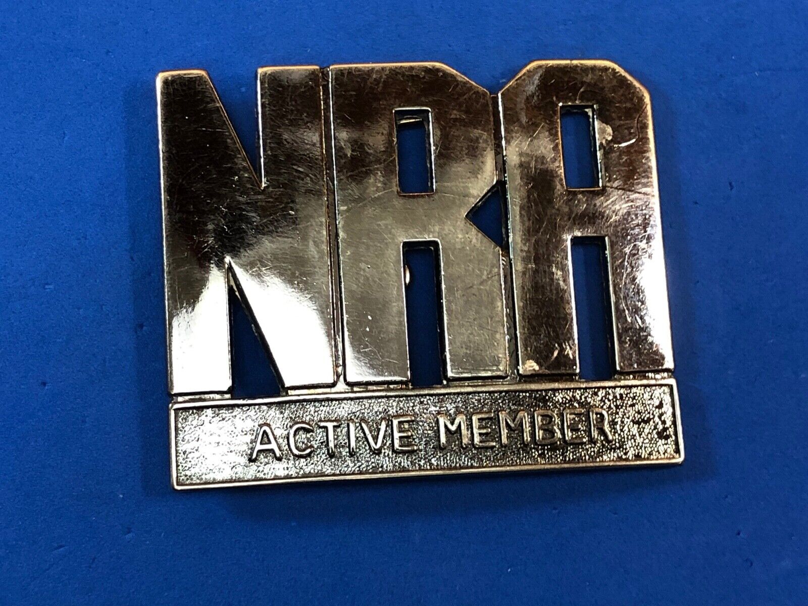 90s National Rifle Association Active Member Gun Nra Belt Buckle