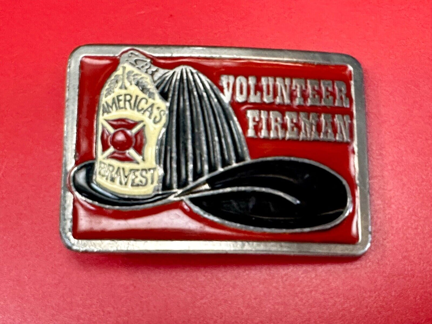 Americas Bravest Volunteer Fire Department tribute belt buckle