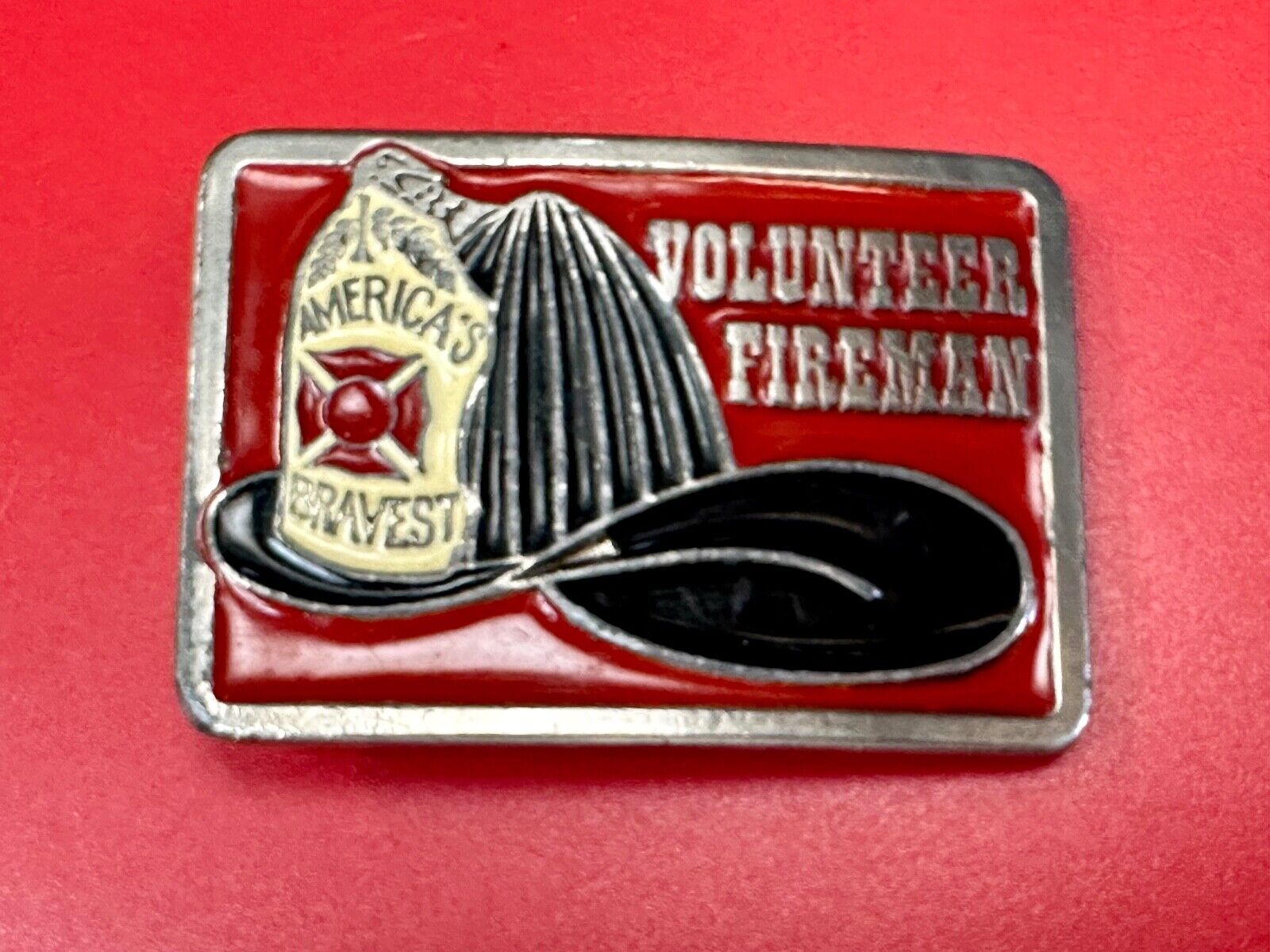 Americas Bravest Volunteer Fire Department tribute belt buckle