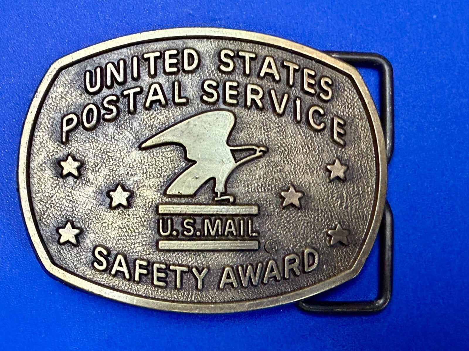 United States Postal Service Safety Award U.S Mail Commemorative RJ Belt Buckle