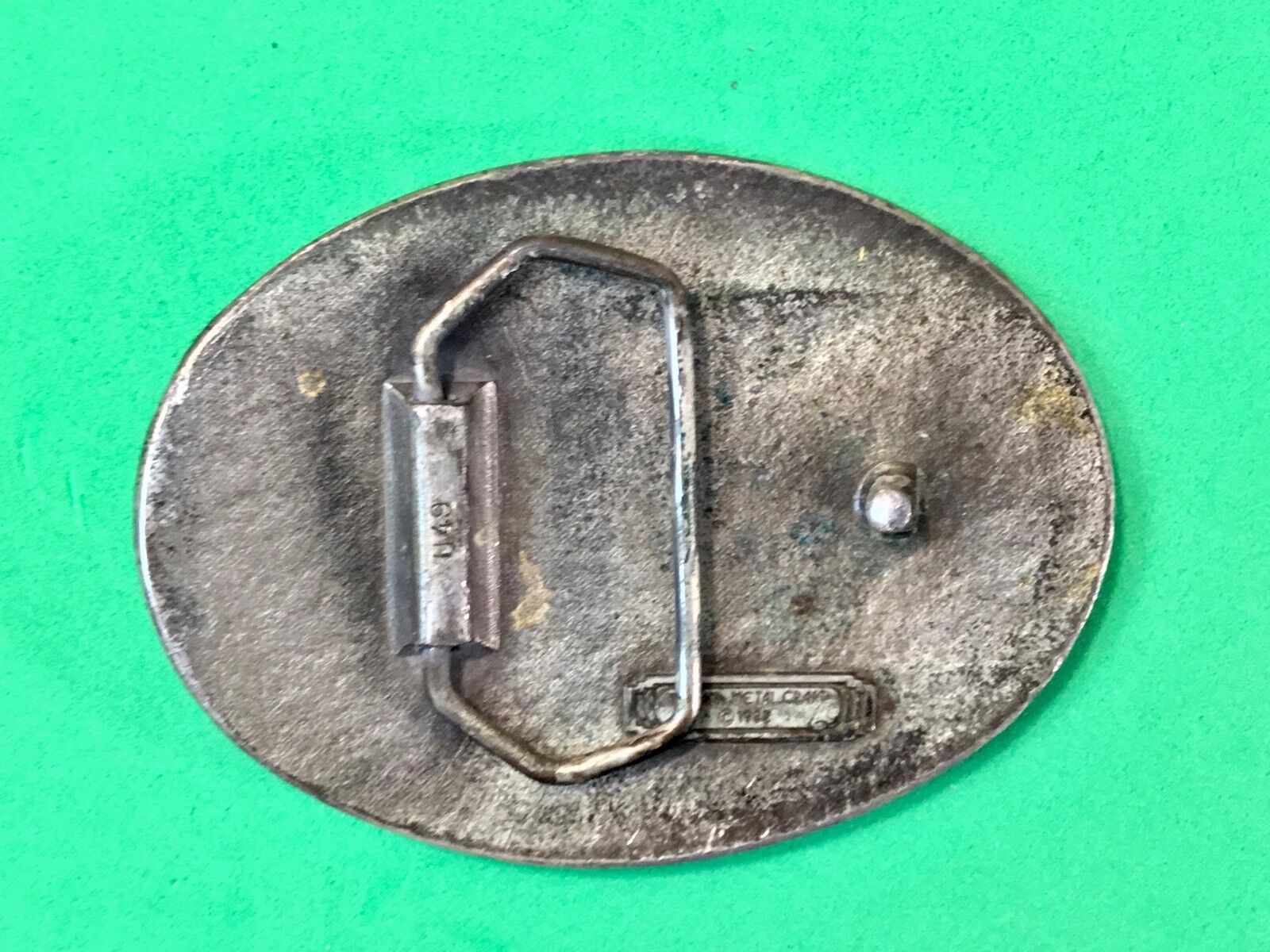 Vintage 1982 Eagle Head Belt Buckle Indiana Metal Craft Western Patriotic Gift