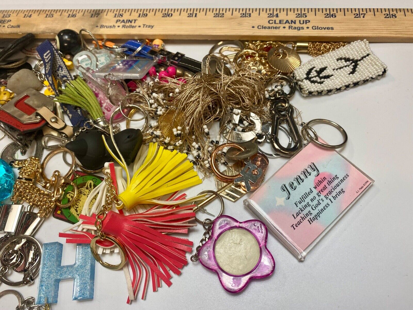 36 Oz Mixed Keychains Resale Bulk Lot, Junk Drawer Grab Bag - Perfect Gifts!