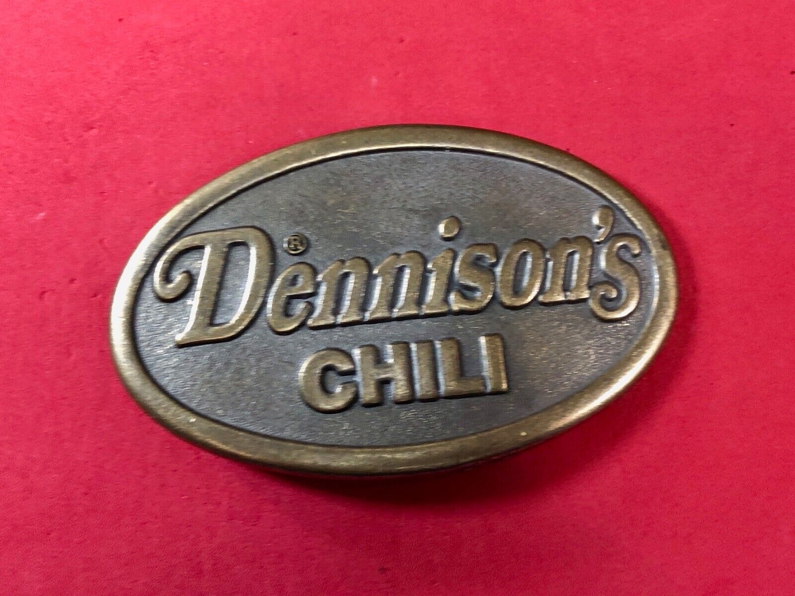 Vintage 1970s Dennisons Chili Belt Buckle Conagra Ad Advertising Promo
