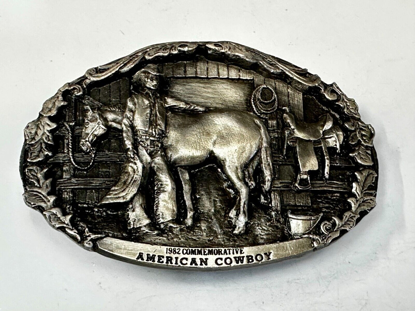 Vintage 1982 American Cowboy Commemorative Vintage Arroyo Grande Belt Buckle