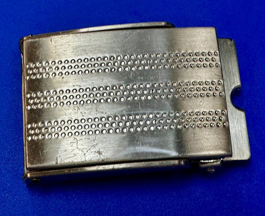 Adidas Golf Stripe Pattern Silver Tone Replacement Dress Style Vtg. Belt Buckle