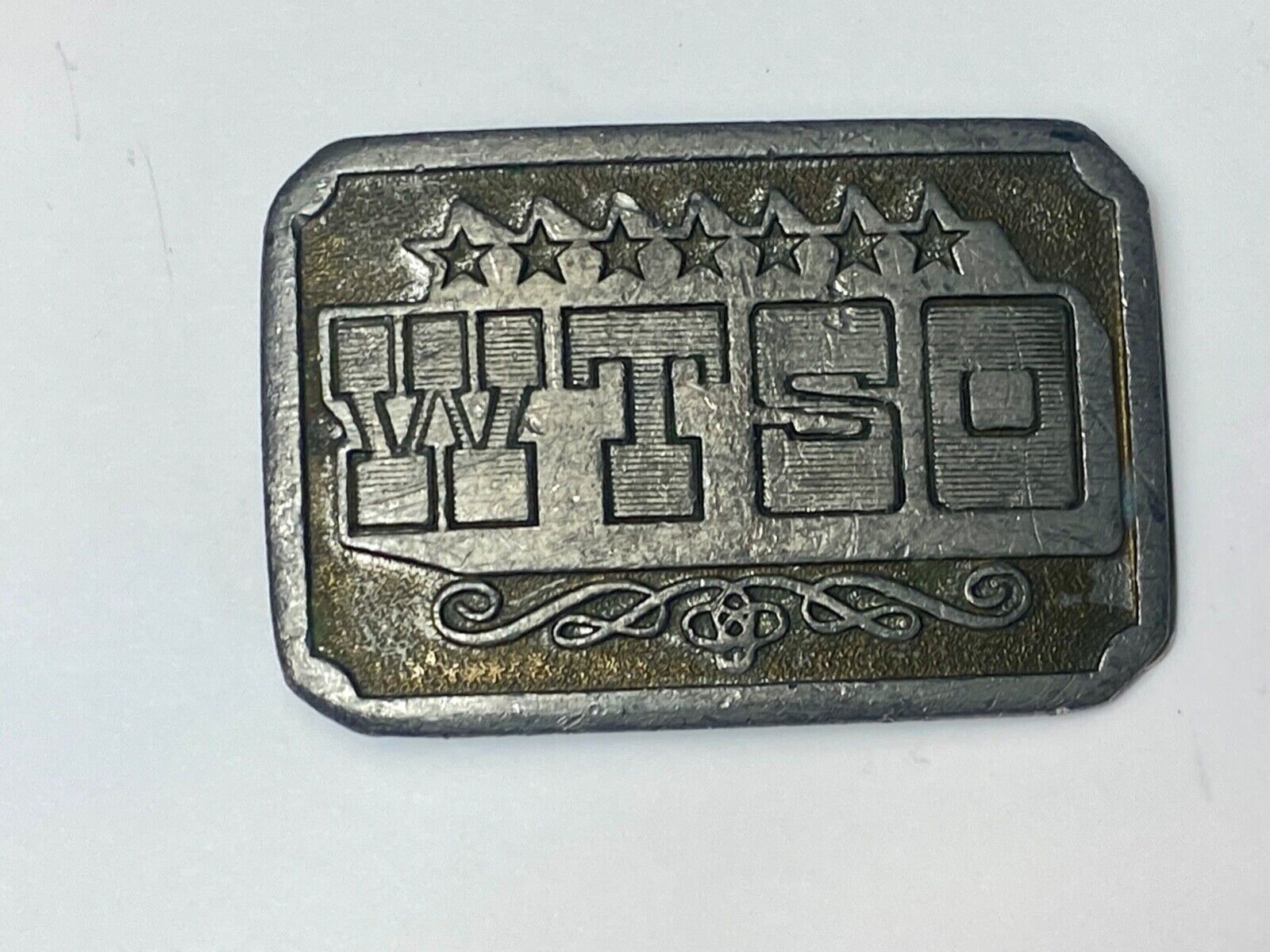 Vintage 1975 WTSO Wyoming Studio Art Works James Lind Creation Belt Buckle