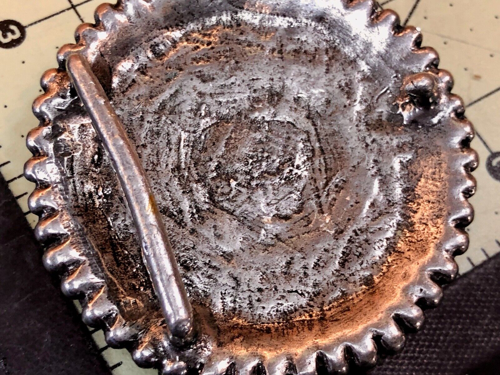 unbranded shades of natural brown circular quality belt buckle 