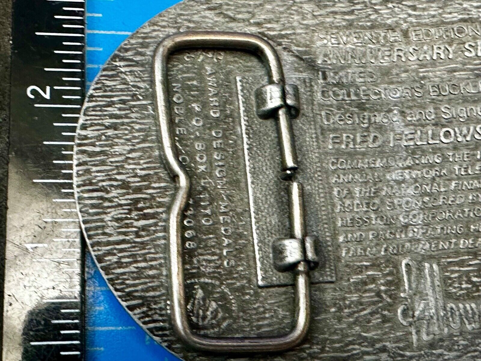 1989 NATINOAL FINALS RODEO NFR NOS Western Cowboy ADM Belt Buckle