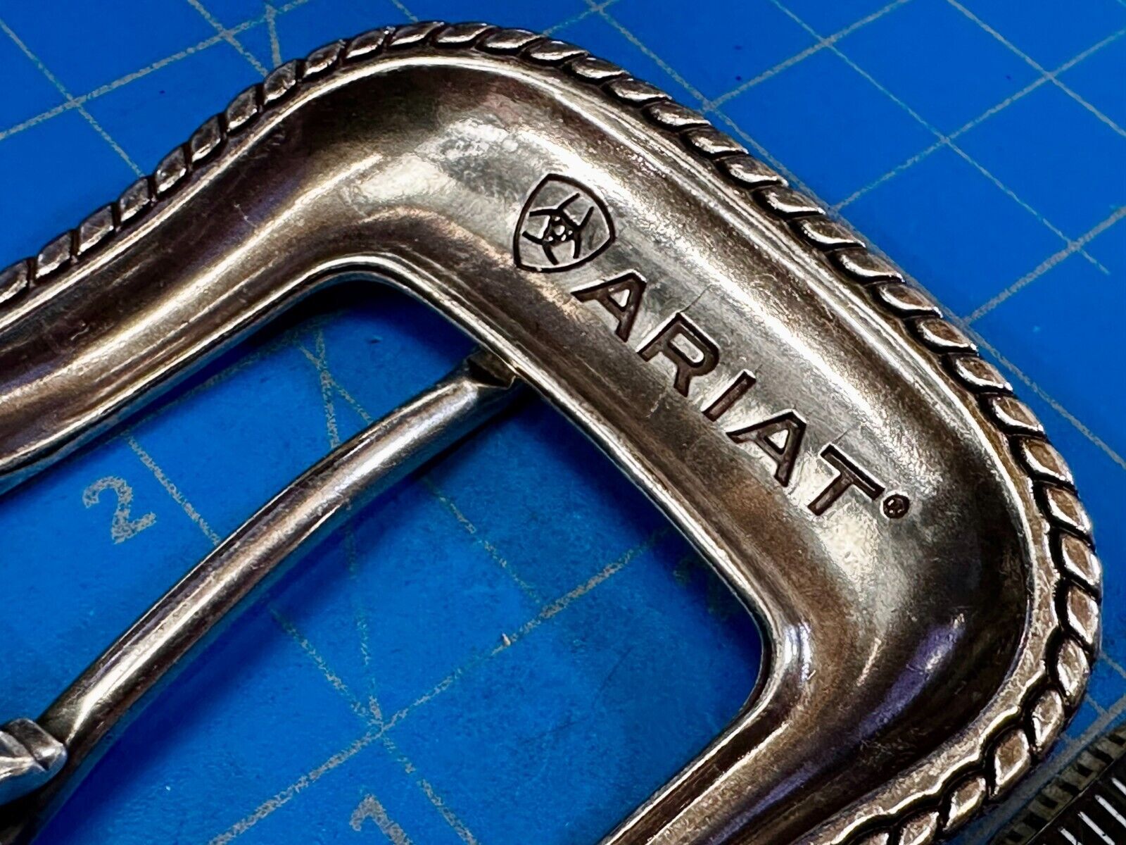 ARIAT Silver Belt Buckle A2108 Ranger Style Replacement Western Belt Buckle