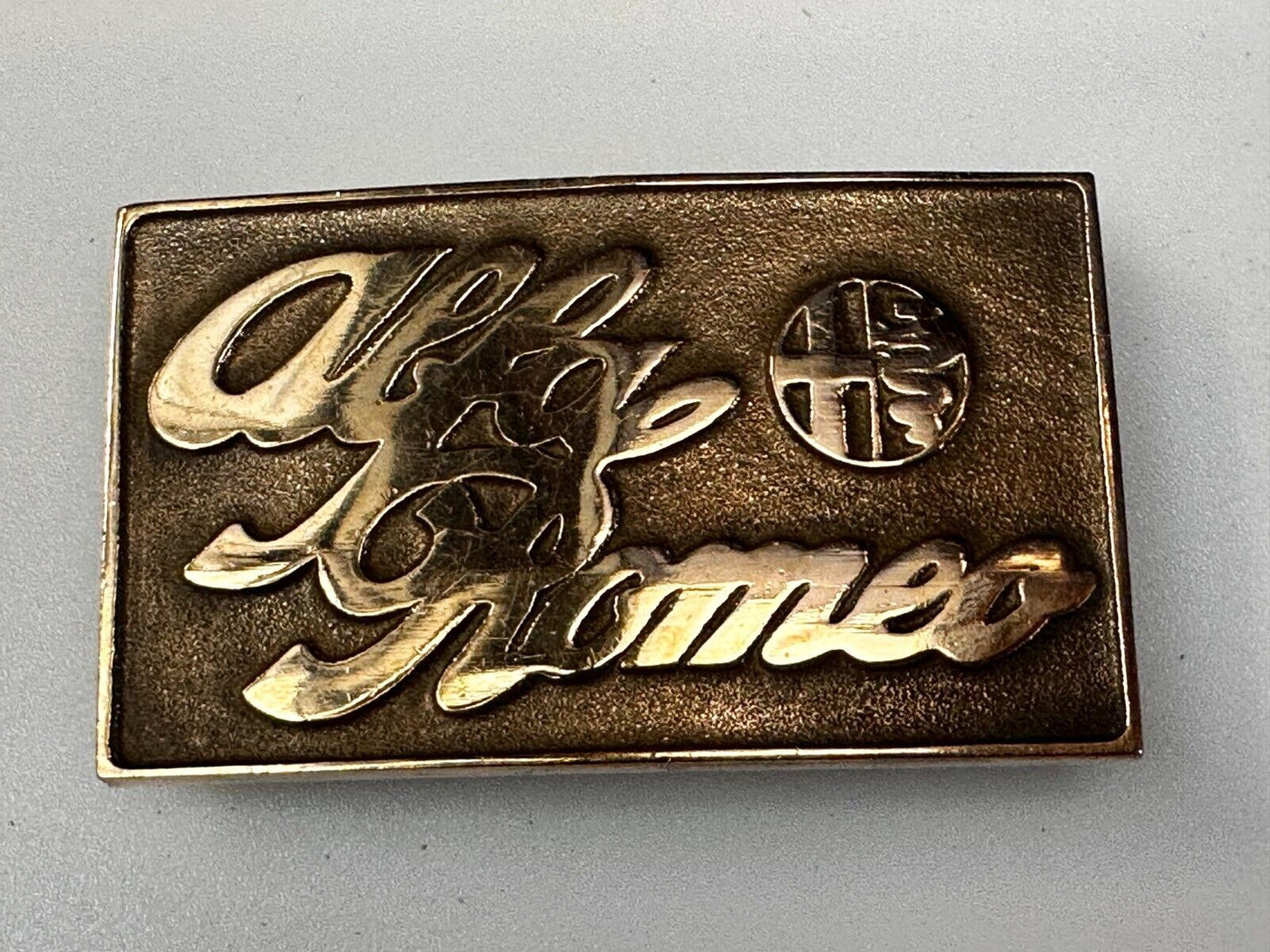 Alfa Romeo Italian Car Collectors Solid Brass Belt Buckle by UB